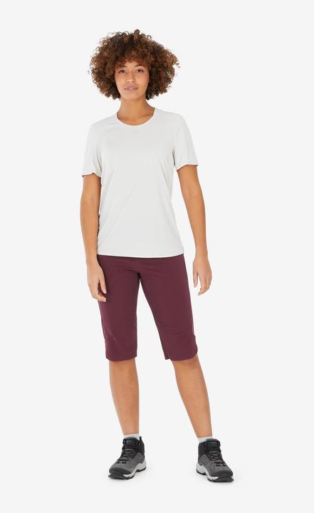 Image du produit Quechua T-shirt de randonnée femme manches courtes - MH500 beige (XS)