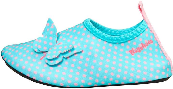 Actual product image Playshoes Bathing Shoes Barefoot Butterfly Pink/Turquoise Size 22-23 (22)