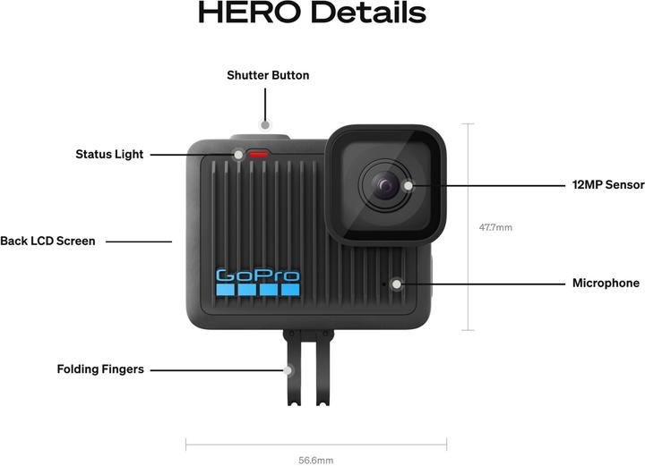 Image du produit GoPro Hero (inkl. 128 GB MicroSDXC-Karte) (30p, Bluetooth, WiFi)