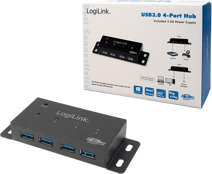Actual product image LogiLink UA0149 (USB-A, 4 Ports)