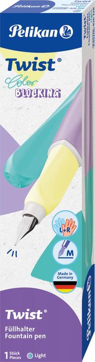 Produktbild Pelikan Füllhalter (Patronenfüllsystem) Twist® Color Blocking Füller für Rechts- und Linkshänder, li (Mint colour, Lilac, 1 x)