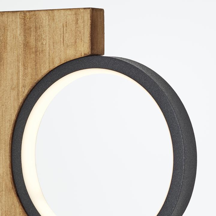 Actual product image Brilliant Lamp de table LED Cheesy 40cm noir mat/bois (1300 lm)