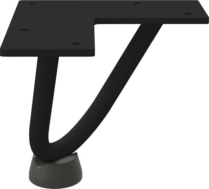 Image du produit VidaXL Pieds en épingle à cheveux 4 pcs Noir 10 cm Pied de table en acier massif Hairpin