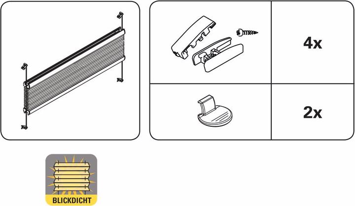 Produktbild Wohnidee Kollektion Plissee mit 2 Bedienschienen (70 x 130 cm)