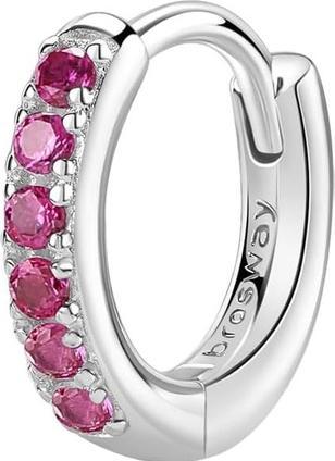 Brosway Fancy Passion Ruby FPR84 silver hoop single earring