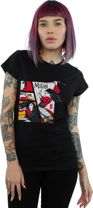 Actual product image Disney Womens/Ladies Mulan Movie Comic Style Cotton T-Shirt (S)