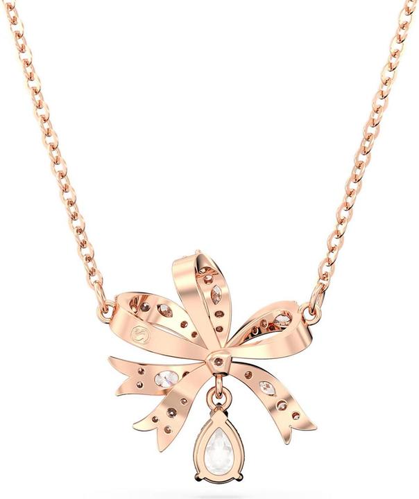Produktbild Swarovski Volta Halskette Schleife Klein Weiss Roségold (Swarovski Metall, 38 - 43 cm)