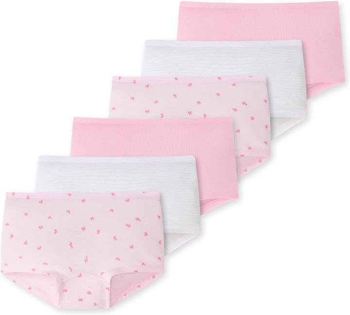 Actual product image Schiesser Pack of 6 Kids Girls 95/5 Organic Cotton Shorts (104, pack of 6)