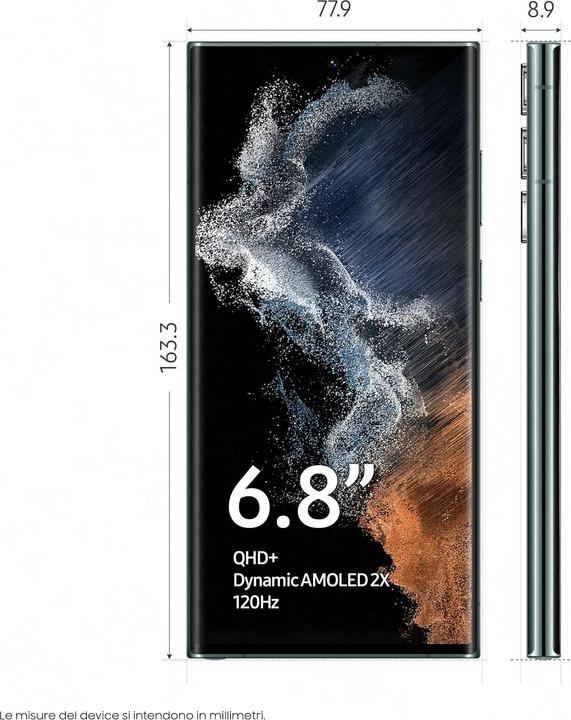 Produktbild Samsung Galaxy S22 Ultra (128 GB, Green, 6.80", Dual SIM, 108 Mpx, 5G)