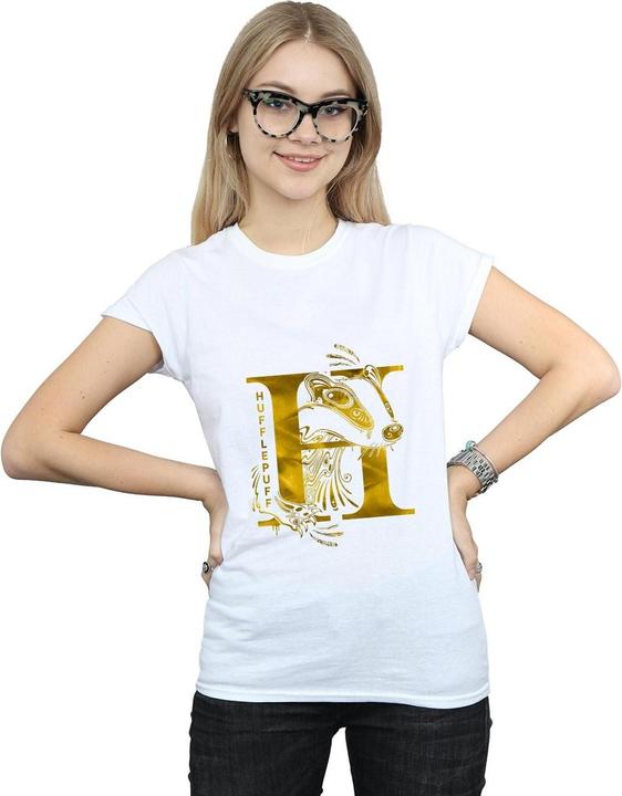 Actual product image Womens/Ladies Hufflepuff Badger Cotton T-Shirt (XXL)