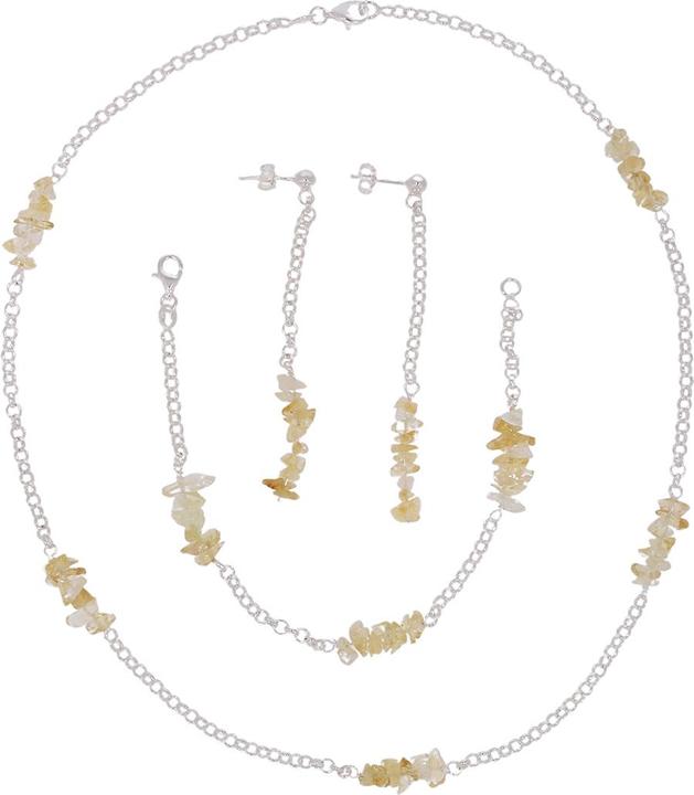 Immagine prodotto Xen Set con collana, bracciale e orecchini citrino XSET120 (Argento 925, 45 cm)