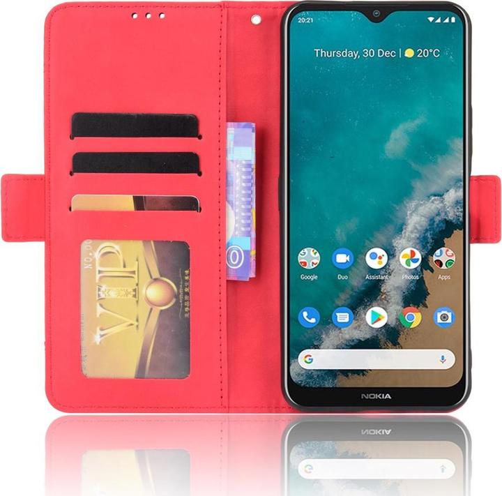 Actual product image Cover-Discount Nokia G50 - Case with many card slots red (Motorola Moto G50)