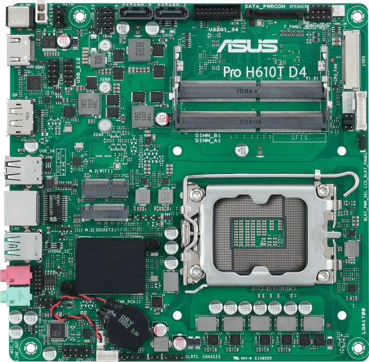 Actual product image ASUS MB PRO H610T -CSM (LGA 1700, Intel H610, Mini-ITX)