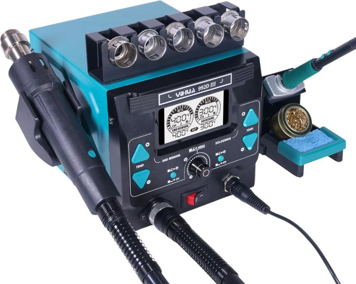 Actual product image Yihua 992D-III 2in1 1220W Präzision Lötstation und Rework Station