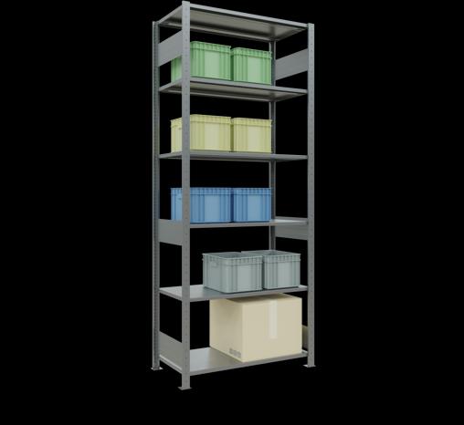Immagine prodotto Schulte Lagertechnik Sistema di scaffalature di base senza viti MULTIplus150 con ripiani di lunghezza