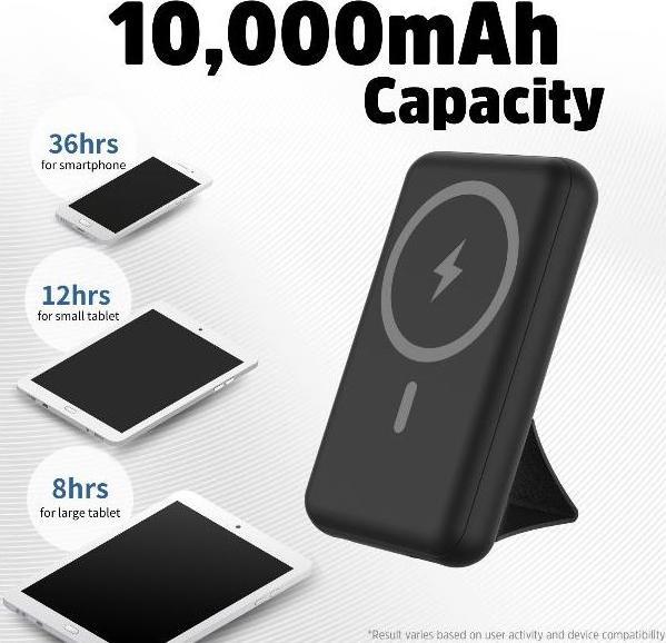 Immagine prodotto Energizer Banca di energia wireless 10000mAh USB-C 20W uscite di ricarica rapida della batteria, USB-A 22.5W (10000 mAh, 22.50 W, 38.50 Wh)