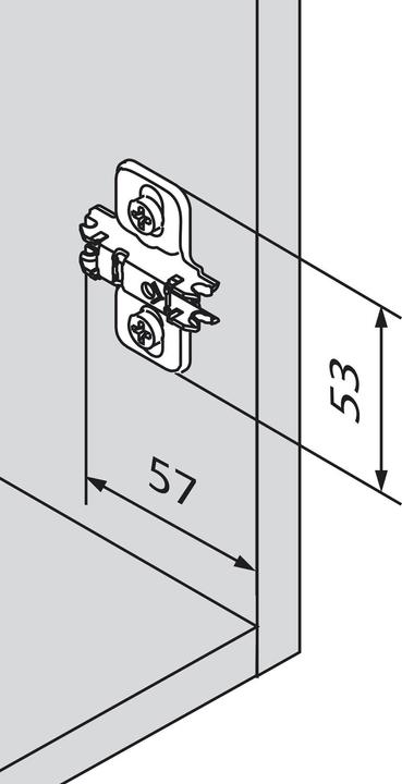 Actual product image Blum Basette a croce CLIP montaggio ad angolo (1 pcs.)