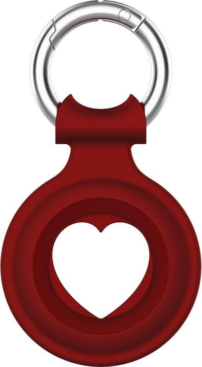 Actual product image Screenguard Apple Airtag Liquid Silikon Heart Case mit Anhänger
