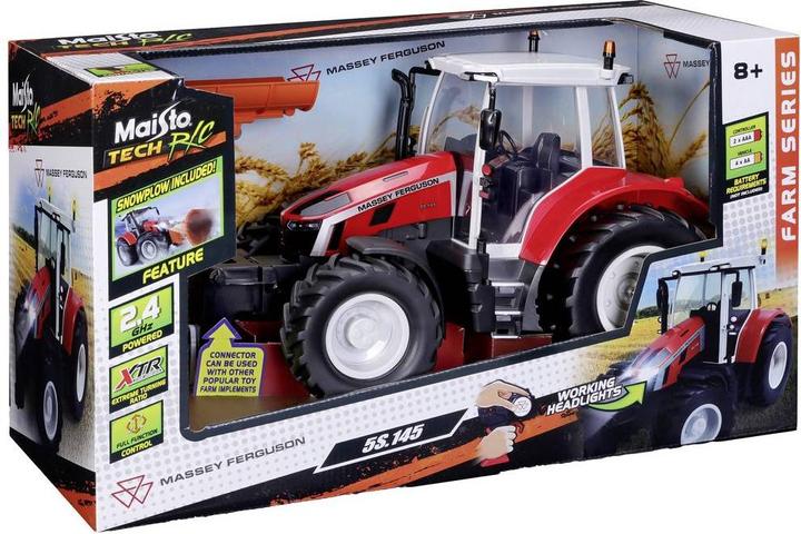 Actual product image Maisto RC Massey Ferguson Tractor with Snow Plough