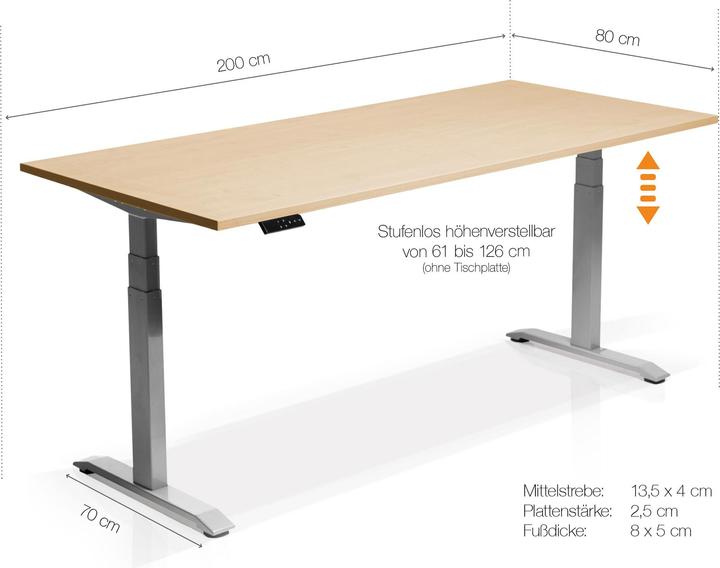 Produktbild Möbel-Eins Office (200 x 80 cm)