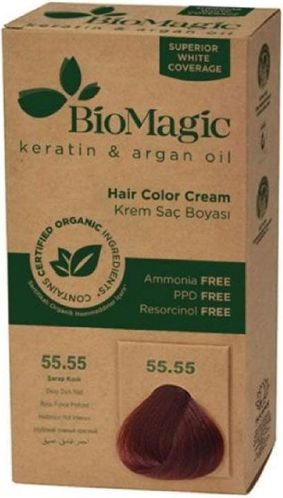 Produktbild Biomagic Haarfarbe tief dunkelrot (55,55) 250 g - Biomagisch (55.55 Deep Dark Red)