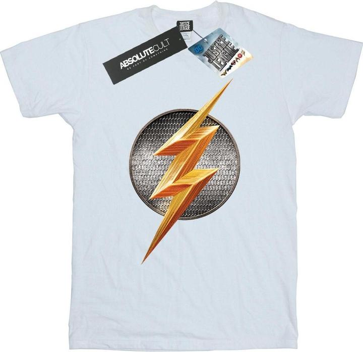 Actual product image Girls Justice League Movie Flash Emblem Cotton T-Shirt (152, 158)