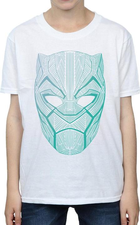 Actual product image Boys Black Panther Tribal Mask T-Shirt (128)