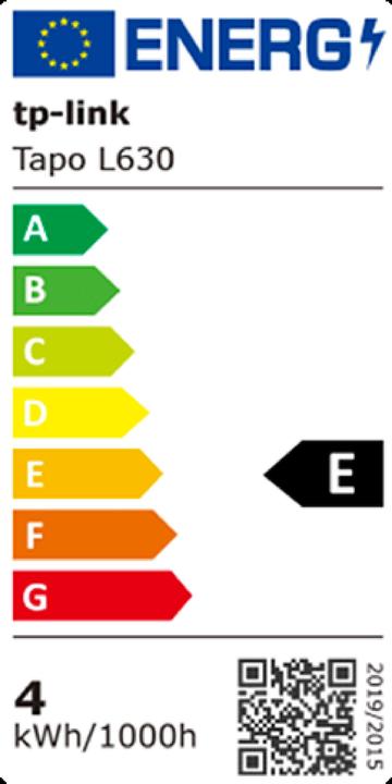 Energy Label TP-Link Tapo L630 (4-pack) (GU10, 3.70 W, 350 lm, 4 x, E)