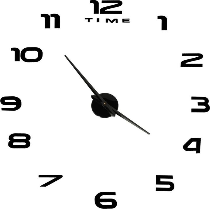 Ikonka Grosse Wanduhr 80-120cm schwarz 12 Ziffern