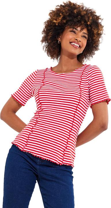 Actual product image Joe Browns Exposed Seam Striped Scoop Neck Tee (38)
