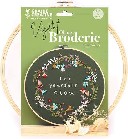 Actual product image Creative DIY kit line art embroidery flower wreath