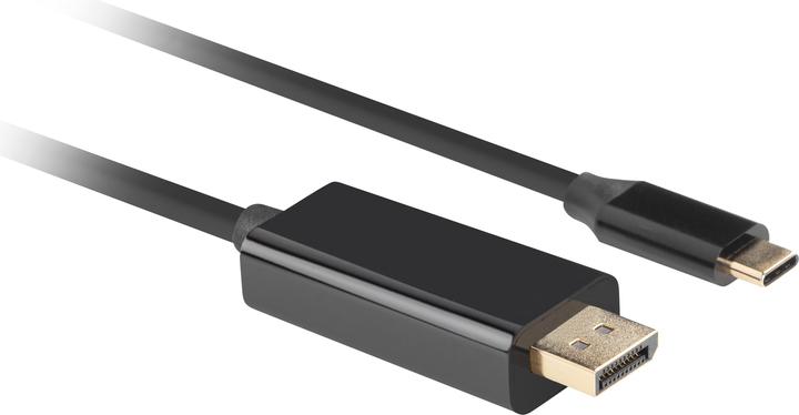 Actual product image Lanberg CA-CMDP-10CU-0005-BK video cable adapter USB Type-C DisplayPort Black (0.50 m, DisplayPort)