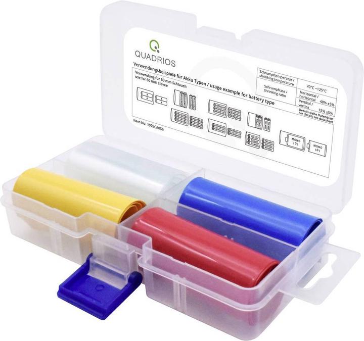 Quadrios Battery shrink tubing set 21 flat size (4 x)