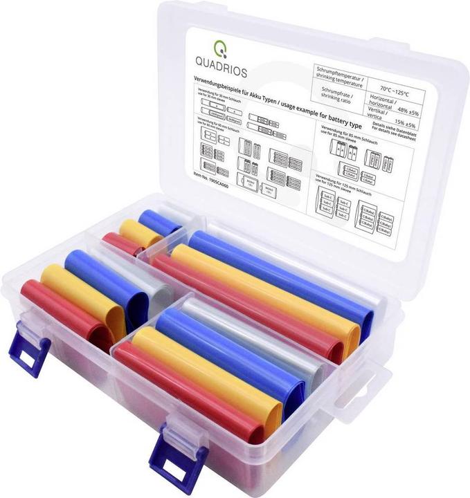 Quadrios Battery shrink tubing set 21 flat size 30 to 125 (16 x)