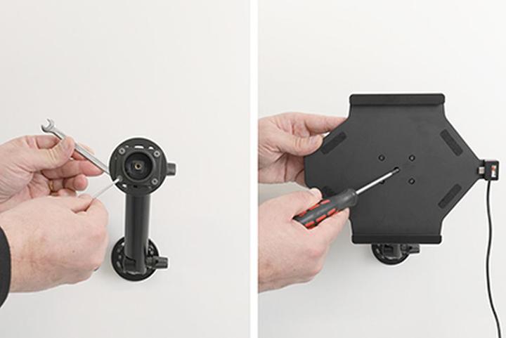 Actual product image Brodit Active USB holder, 12/24V, for SAMSUNG Galaxy Tab A9+, incl. USB charger