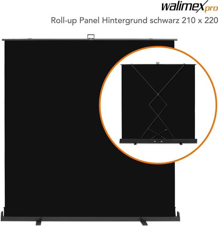 Walimex pro Roll-up Panel Hintergrund (210 cm, 220 cm)