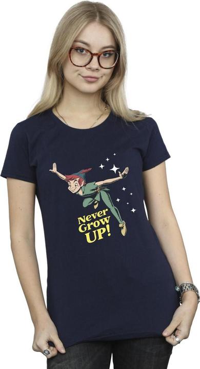 Actual product image Disney Womens/Ladies Peter Pan Never Grow Up Cotton T-Shirt (XL)
