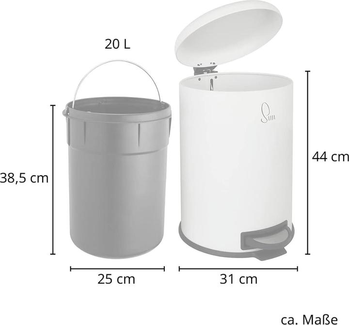 Actual product image Svita T20 Waste Bin White (20 l)