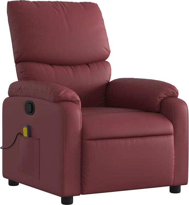 Image du produit VidaXL Fauteuil de massage vin rouge similicuir,Couleur : vin rouge,Matériaux