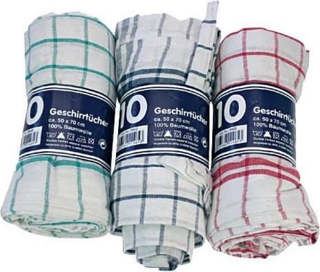 Actual product image Trend-24 Set of 10 tea towels 45x70cm assorted colours (50 x 70 cm)