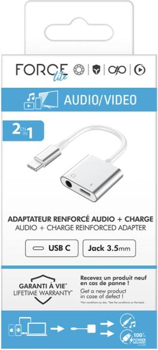 Energie-Label Force Power 2-in-1 Adapter (USB Typ C)