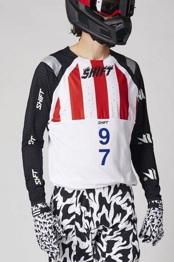 Shift Jersey Blue Label Flame Wht/Blk