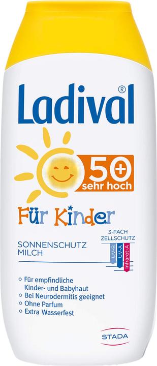 Ladival für Kinder LSF 50+ Sonnenschutz-Milch, 200 ml Creme (Sonnenmilch, SPF 50+, 200 ml)