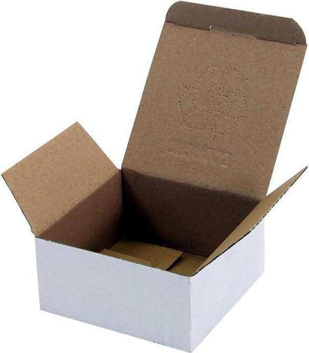 Actual product image Transpak Folding carton 1-wall automatic bottom dimensions 118x118x56mm quality 1.1E white white (40 x)