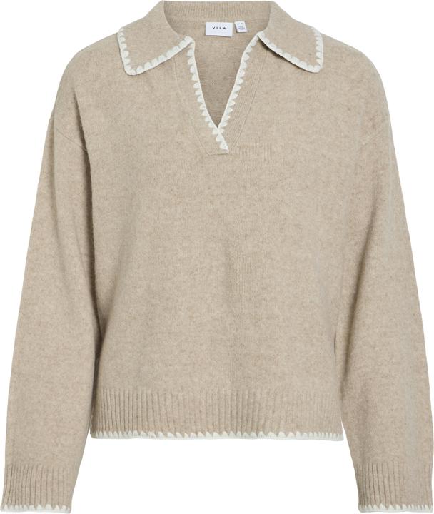 Vila V-Ausschnitt Strickpullover (L)