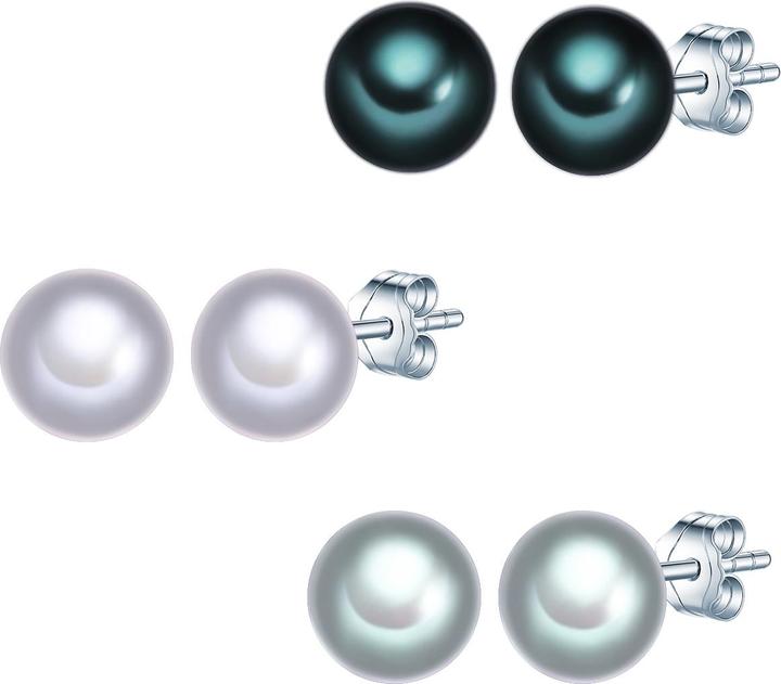 Valero Pearls Damen Sterling Silber Süsswasser-Zuchtperle silber - 3060 (Sterling Silber)