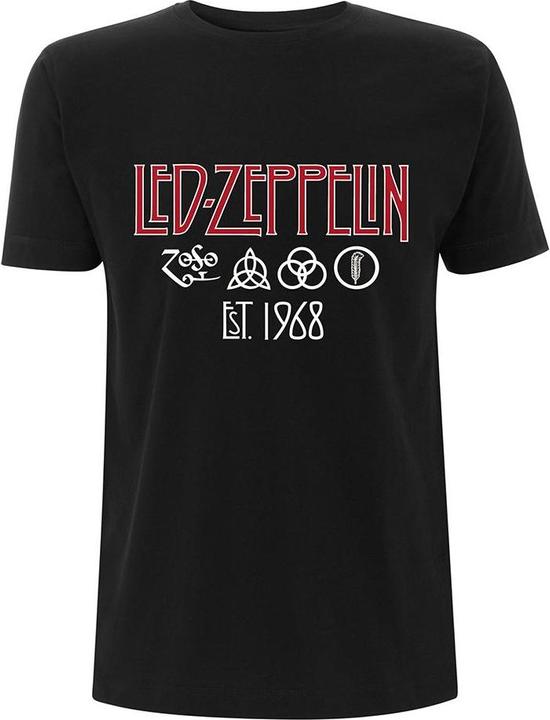 Immagine prodotto Led Zeppelin Est 1968 Maglietta Simboli Adulto Unisex (L)