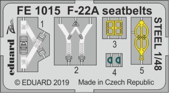 Produktbild Eduard F-22A seatbelts STEEL for Hasegawa