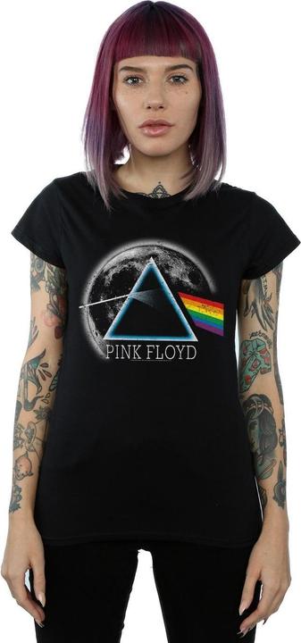 Actual product image Pink Floyd Womens/Ladies Dark Side Of The Moon Distressed Cotton T-Shirt (L)