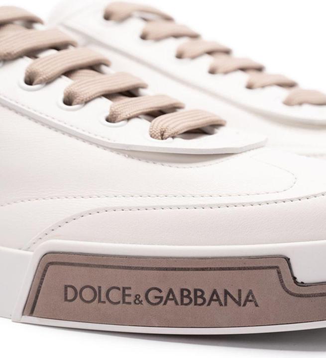 Produktbild Dolce & Gabbana portofino yatch sneakers in calfskin color white and dove grey (41)